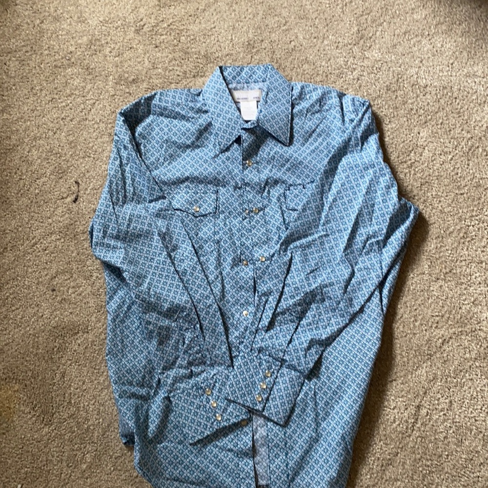Wrangler large new pearl snap shirt